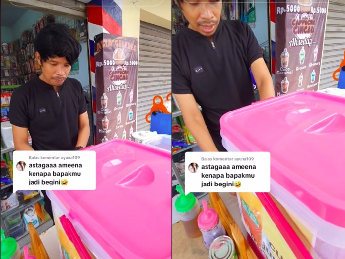 Penjual minuman mirip Atta Halilintar