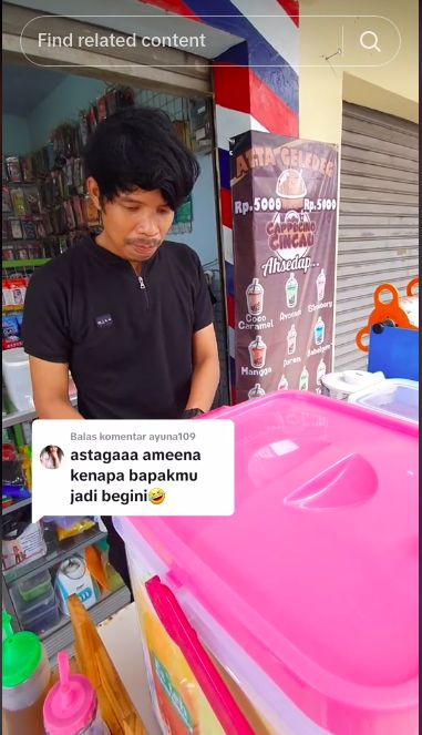 Penjual minuman mirip Atta Halilintar