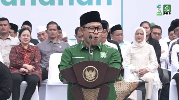 Cak Imin dalam syukuran 1 Abad NU 25 Tahun PKB. (Tangkapan layar youtube DPP PKB)