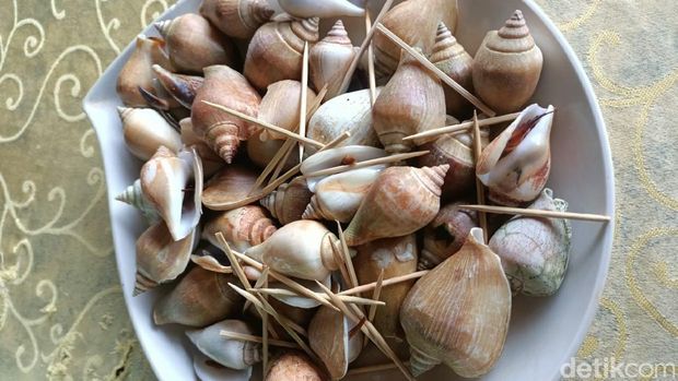 Gonggong, seafood yang wajib dicoba saat berkunjung ke Batam. (Alamudin Hamapu/detikSumut)