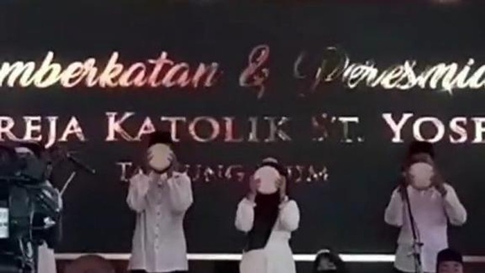 Heboh video lantunan marawis saat peresmian gereja di Muara Enim