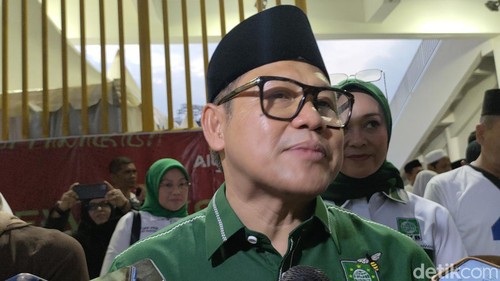 Ketum PKB Muhaimin Iskandar di Stadion Manahan Solo, Minggu (23/7/2023).