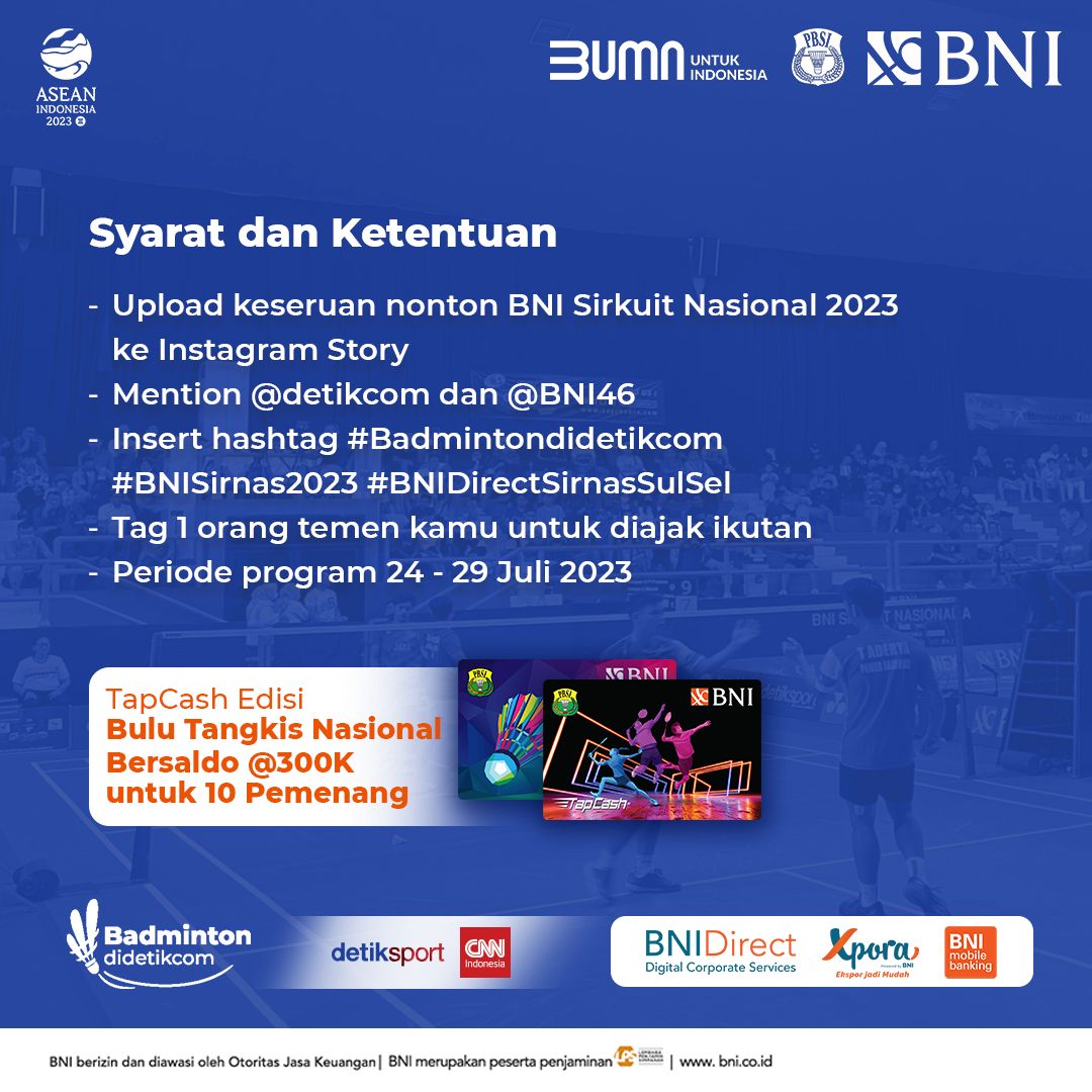 Promo BNI Sirnas B Sulsel 2023