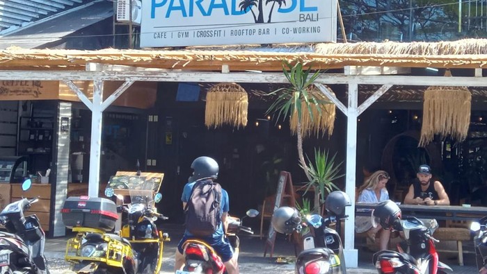 Pusat kebugaran dan kafe Paradise Bali di jalan Danau Tamblingan jadi tempat olahraga terakhir Justyn Vicky, Minggu (23/7/2023). (Aryo Mahendro/detikBali)