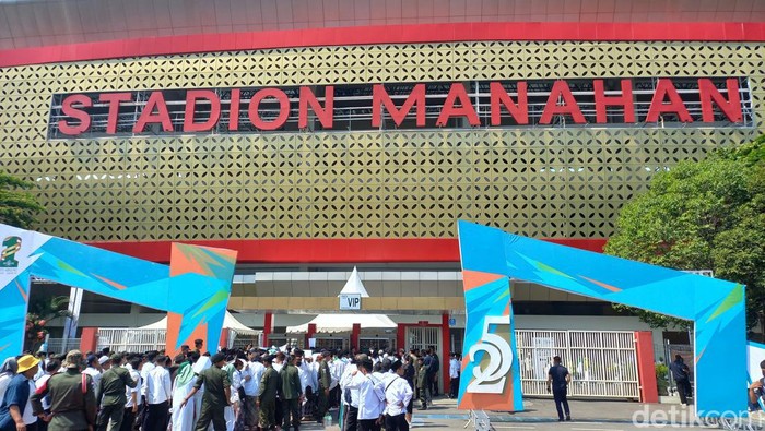 Suasana Stadion Manahan Solo jelang peringatan harlah ke-25 PKB, Minnggu (23/7/2023).