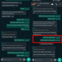 Masih banyak saja chat yang dijadikan modus penipuan. Banyak yang termakan, tapi tidak sedikit juga yang mulai sadar.