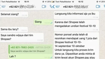 Yah, cuma sejuta. Buat Mas-nya aja deh. Foto: Twitter/terrychrsty  