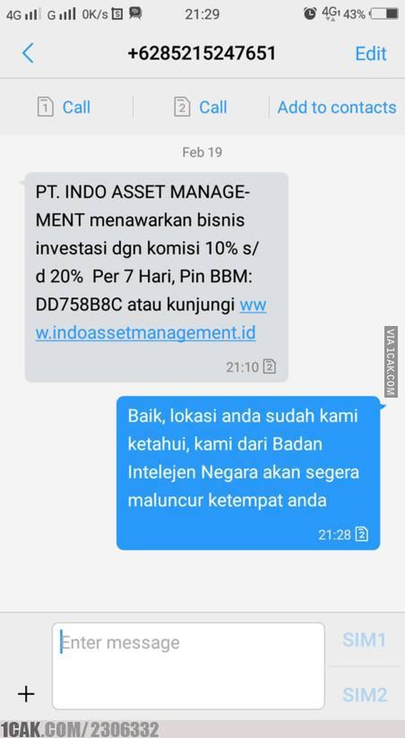 Masih banyak saja chat yang dijadikan modus penipuan. Banyak yang termakan, tapi tidak sedikit juga yang mulai sadar.