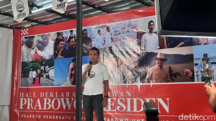 Angkatan Muda Prabowo deklarasi dukung Prabowo maju di Pilpres 2024.