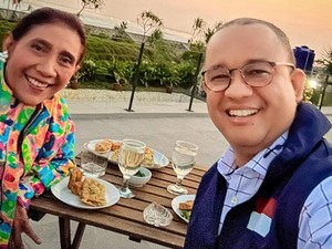 3 Momen Kompak Anies-Susi Pudjiastuti di Pangandaran