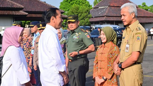 Dilepas Ganjar, Jokowi Didampingi Prabowo-Erick Thohir Kunker di Jatim