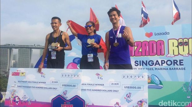 Atlet nasional Odekta Elvina Naibaho menjadi pemenang Ultimate Southeast Asia Challenge kategori 21K-Female.