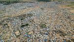 Foto Udara Pengungsian Warga Sudan di Chad