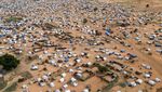 Foto Udara Pengungsian Warga Sudan di Chad
