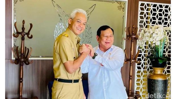 Ganjar Pranowo dan Prabowo Subianto. (dok. IG Ganjar).