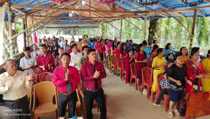 Gereja di Jambi yang ditutup akses jalannya.