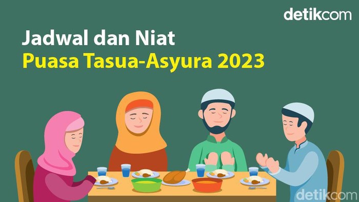 Infografis jadwal dan niat puasa Tasua-Asyura 2023