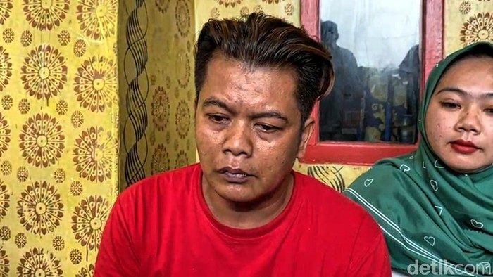 Iman ayah Mandala Aditya, siswa peserta MPLS yang tewas tenggelam