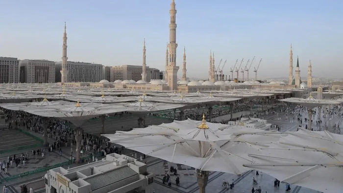Jemaah haji tiba di Madinah usai melakukan haji 2023.