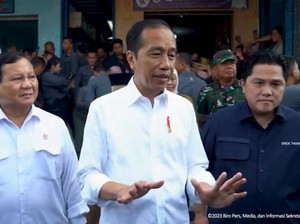 Senyum Jokowi saat Ditanya Duet Prabowo-Erick Thohir di Pilpres 2024