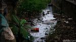 Jorok! Sampah Hiasi Selokan Depan Kelurahan Pondok Aren Tangsel