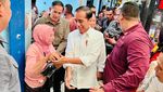 Potret Jokowi Ajak Prabowo dan Erick Blusukan Bareng ke Pasar Bululawang