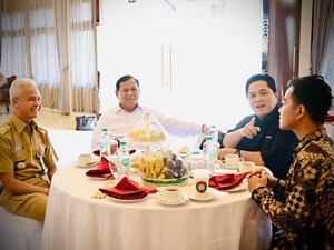 Prabowo soal Sarapan Bareng Ganjar-Erick-Gibran: Penuh Canda dan Gembira
