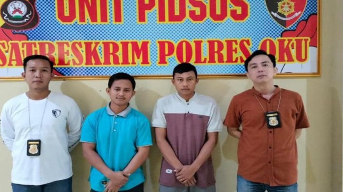 Tampang dua pemain BBM subsidi yang ditangkap di Ogan Komering Ulu