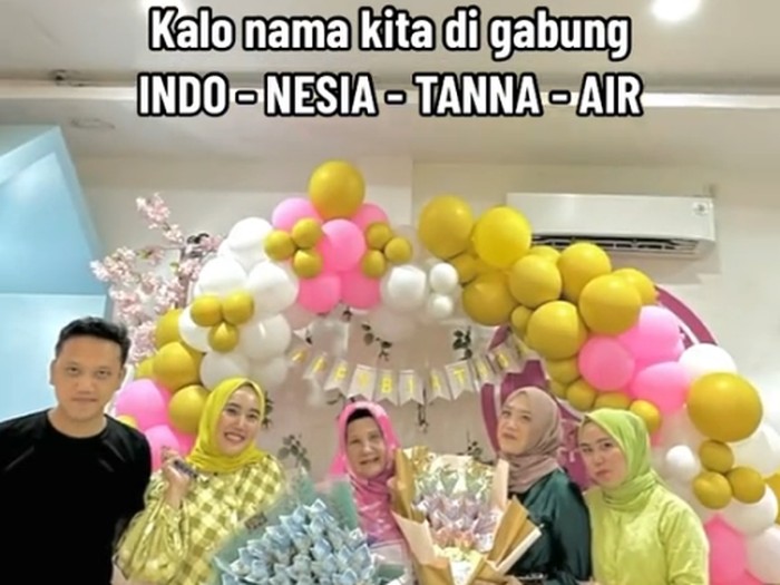 Viral nama unik dalam keluarga, Indonesia Tanah Air.