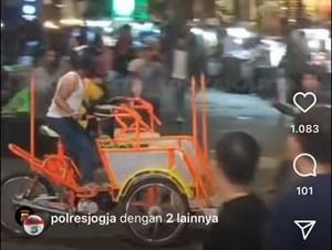 Viral Pengemudi Bentor Ugal-ugalan gegara Mabuk Dikeroyok Massa di Malioboro