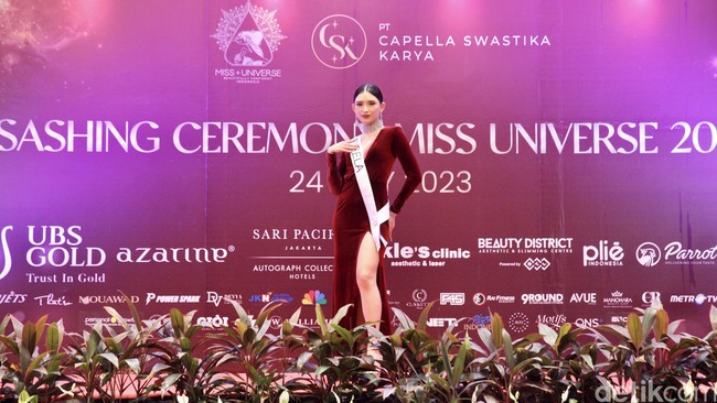 Angela Yovita Lillo adalah finalis Miss Universe Indonesia 2023 asal Riau. Foto: Chelsea Olivia Daffa