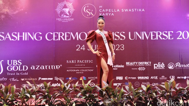 Marsya Rarentewan dari Sulawesi Utara merupakan finalis Miss Universe Indonesia 2023. Foto: Chelsea Olivia Daffa