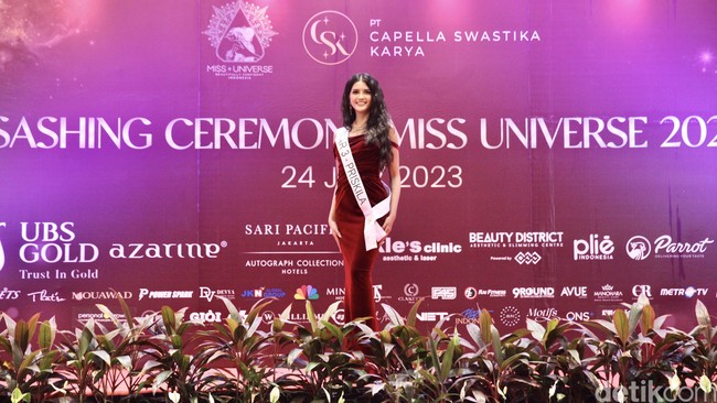 Priskila Jelita adalah finalis Miss Universe 2023 asal Jawa Barat. Foto: Chelsea Olivia Daffa