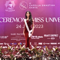 Priskila Jelita adalah finalis Miss Universe 2023 asal Jawa Barat. Foto: Chelsea Olivia Daffa