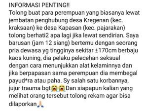 Begal Payudara Sambil Pamer Kelamin Gentayangan Siang Bolong di Probolinggo
