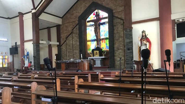 Gereja Kristus Raja Baciro, Jogja. Foto diambil Selasa (25/7/2023).