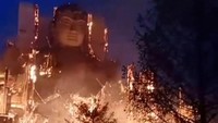 Kuil Dafo terbakar hebat pada Senin (24/7). Kuil tersebut dibangun pada tahun 1098 selama Dinasti Xia Barat (1038-1227), yang artinya sudah berusia lebih dari 900 tahun.  