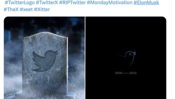 Logo burung biru Twitter telah dimakamkan. Foto: Twitter