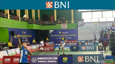 Foto: Aksi Muhammad Ahsan di BNI Sirnas B Sulsel 2023