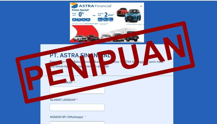 Penipuan Modus Link Mobil Bekas Tarikan Leasing