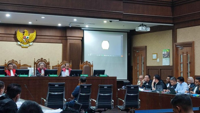Sidang Johnny G Plate (Wilda-detikcom)