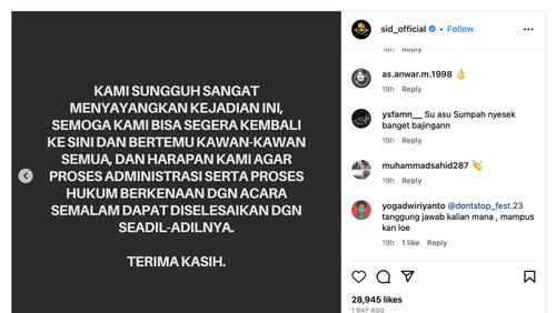 Superman Is Dead menyesesalkan batalnya konser bertajuk 