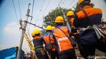 Tiang LAA Rel Pondok Ranji-Kebayoran Diperbaiki Usai Ditabrak Truk