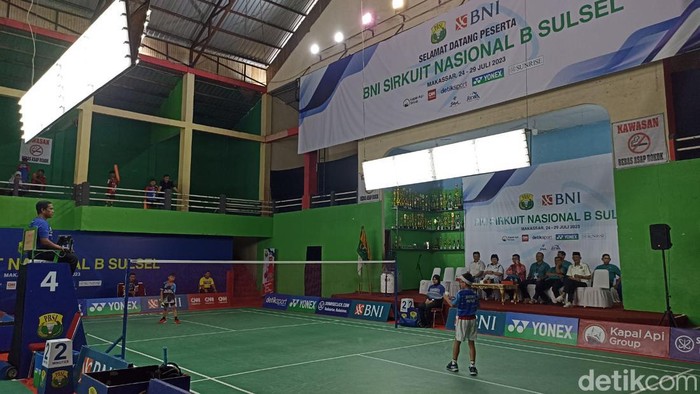 Pertandingan BNI Sirnas B Sulsel 2023 di Sungguminasa, Gowa, Sulawesi Selatan (Sulsel).