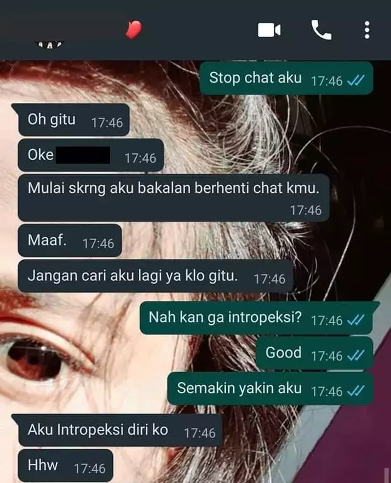 Chat pacar ngambek ini benar-benar bikin gemes sendiri ngebacanya. Kaum jomblo nggak akan ngerti rasanya, hihi.