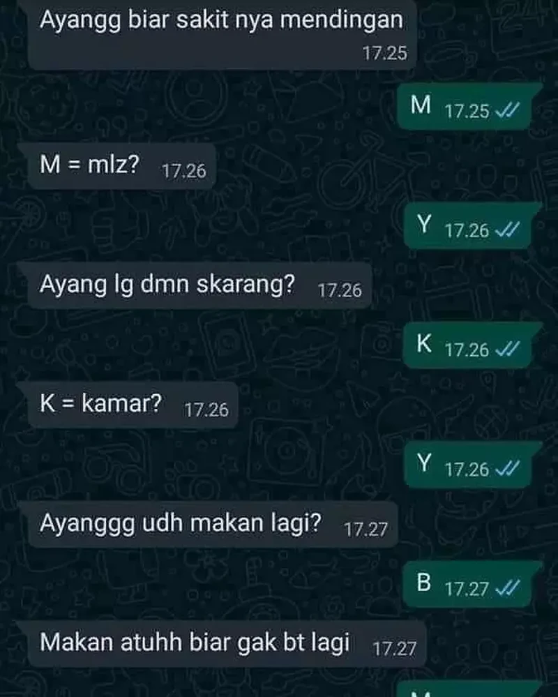 Chat pacar ngambek ini benar-benar bikin gemes sendiri ngebacanya. Kaum jomblo nggak akan ngerti rasanya, hihi.