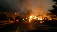 Suhu udara yang mencapai 40 derajat celcius selama sepekan terakhir disebut sebagai pemicu kebakaran. (REUTERS/Pietro Graziano)