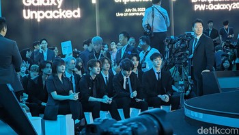 Event Galaxy Unpacked kali ini jadi semakin ramai berkat kehadiran sejumlah selebriti. Foto: Virgina Maulita Putri/detikinet