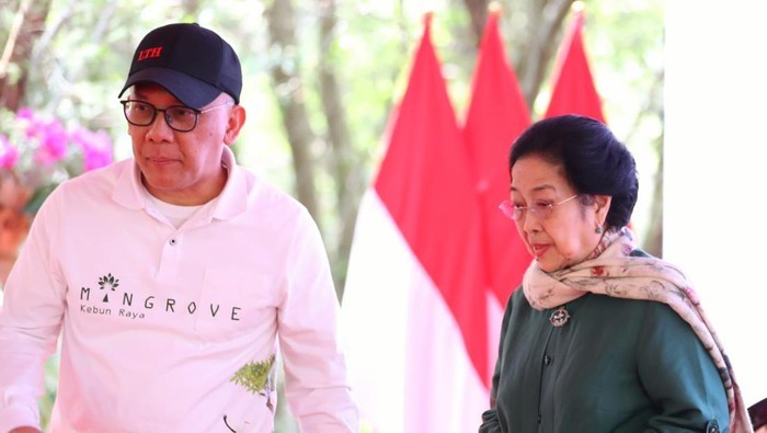 Kepala Badan Riset dan Inovasi Nasional (BRIN) Laksana Tri Handoko dan Megawati Soekarnoputri.