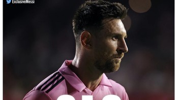 Sudah 810 gol yang dicetak Messi. Foto: Twitter